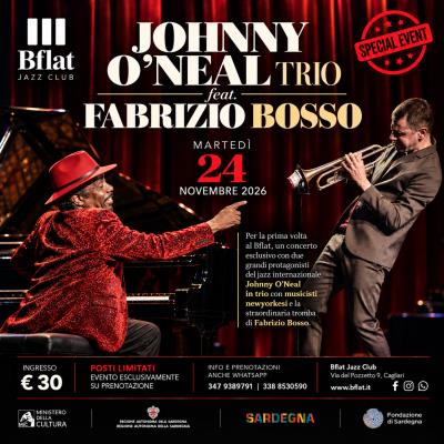 JOHNNY ONEAL TRIO feat  FABRIZIO BOSSO *** Special Eventt***